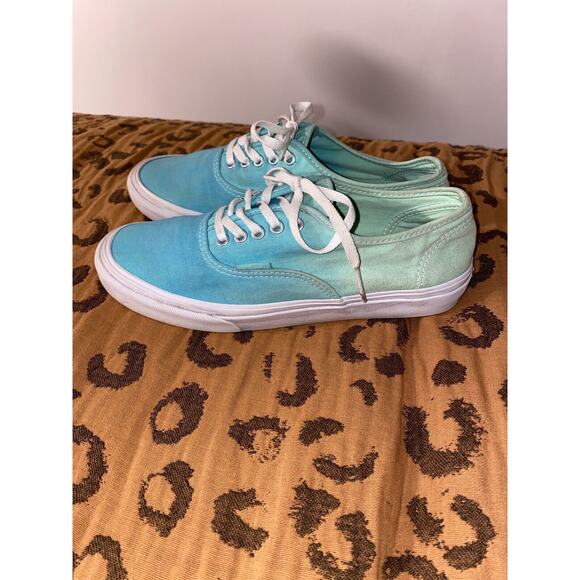 Vans Womens SZ 8.5 Ombre Turquoise Blue/Green Shoes Casual Skater Shoes Mens 7 - Picture 3 of 6